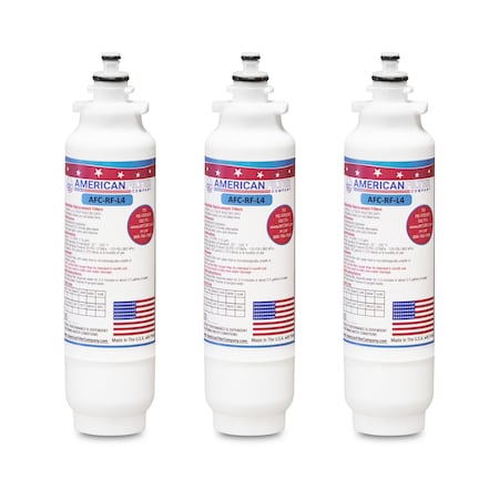 American Filter Co LG LMXS30776S Comparable Refrigerator Water Filters (made by Model number AFC-RF-L4), 3PK LMXS30776S-3P-AFC-RF-L4